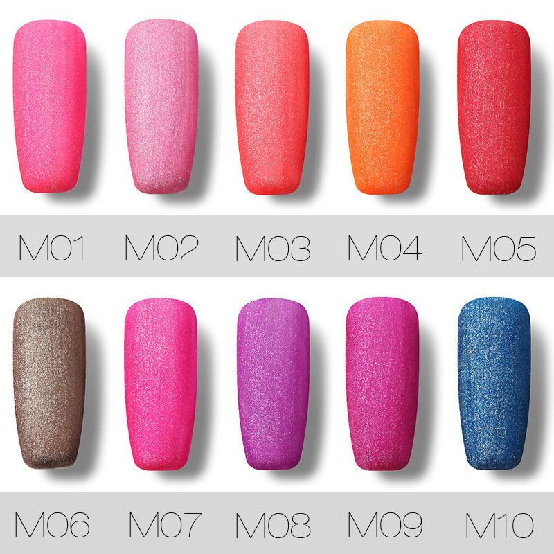 Rosalind Matte Soak Off Gel Polish Nail Glitter Color Uv Lak 7 Ml