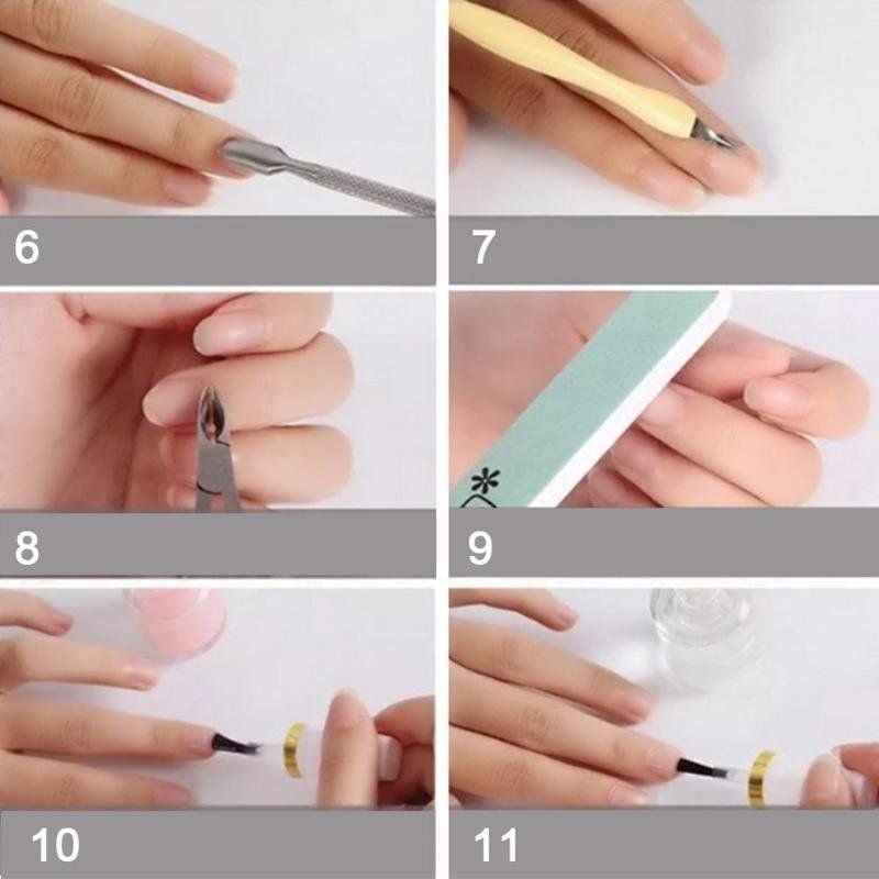 Set Alata Za Nokte Od 12 Komada Turpija Za Poliranje Gel Za Četka Za Prašinu Kist Za Manikuru Set Za Nail Art