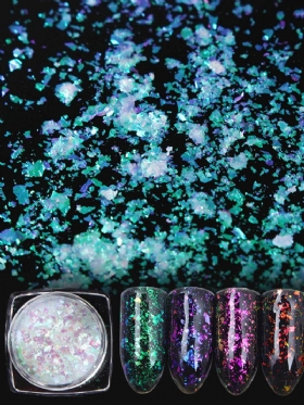 Transparent Chameleon Nail Powder Flakes Multichrome Bling Shimmer Art Glitter