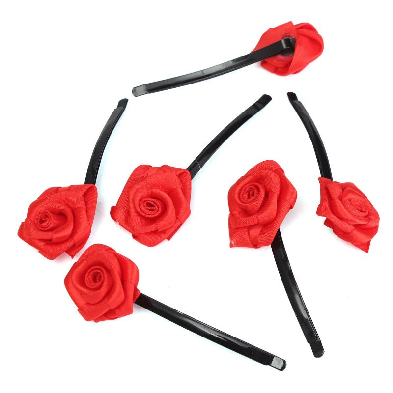 6kom Cvjetova Ruža Ukosnice Drške Stezaljke Pribor Svadbena Zabava