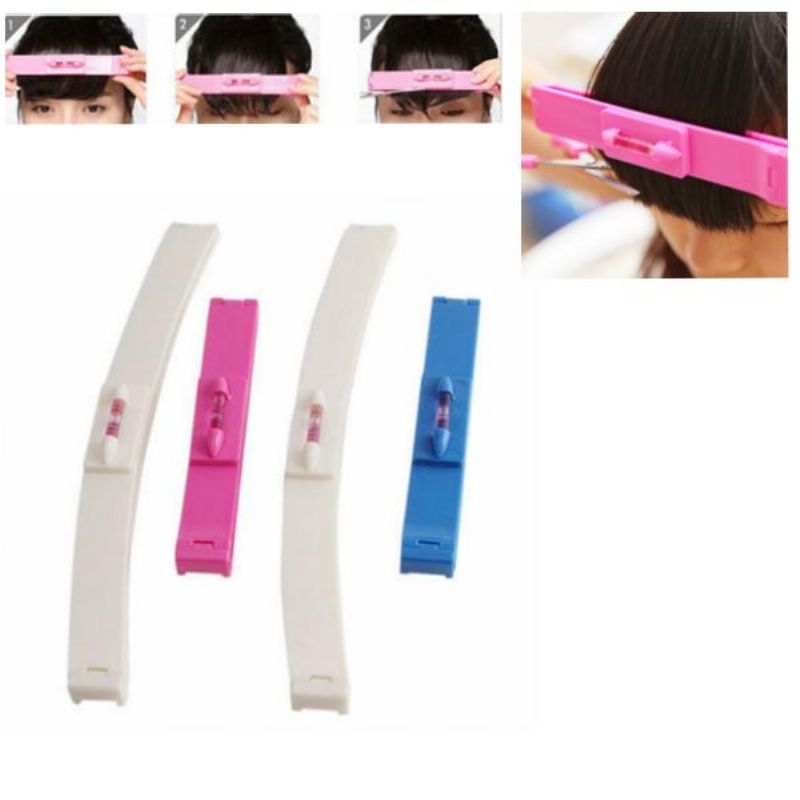 Hair Bang Ruler Cute Trimmer Fringe Cut Tool Clipper Vodič Za Češalj Pink Blue