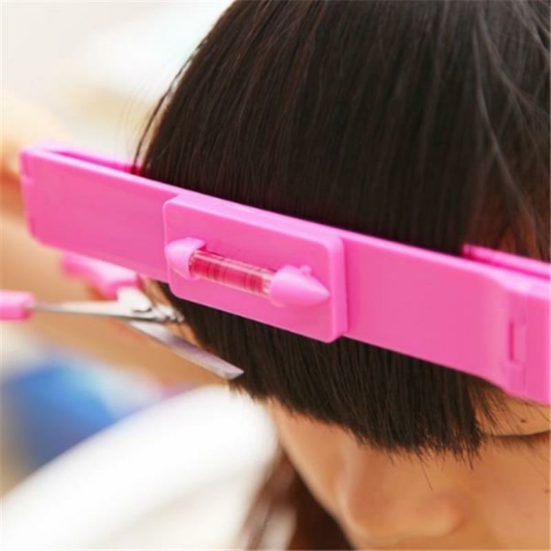 Hair Bang Ruler Cute Trimmer Fringe Cut Tool Clipper Vodič Za Češalj Pink Blue