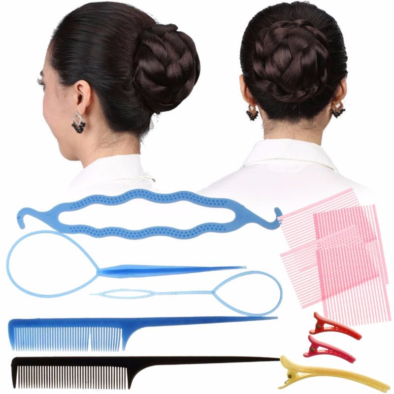 Lady Hair Twist Styling Clip Stick Bun Maker Braid Accessories Alat
