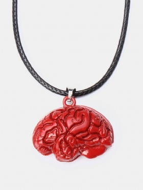 Brain Ogrlica Alloy Drip Red Za Noć Vještica