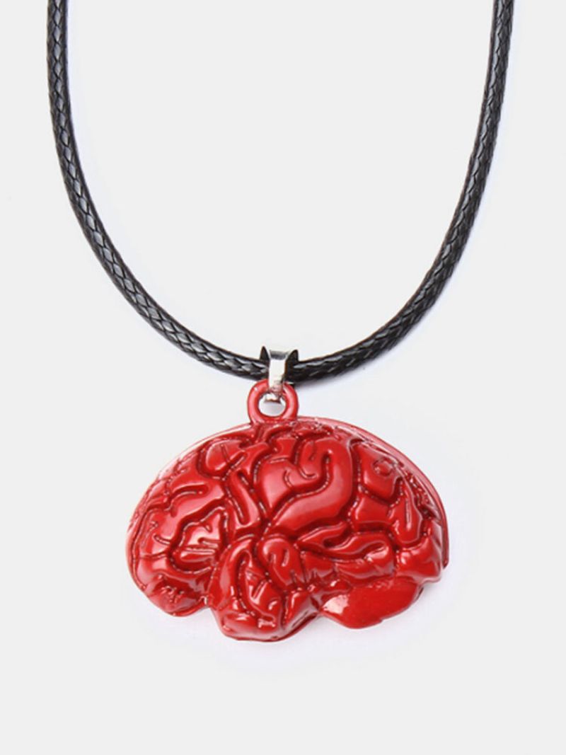 Brain Ogrlica Alloy Drip Red Za Noć Vještica