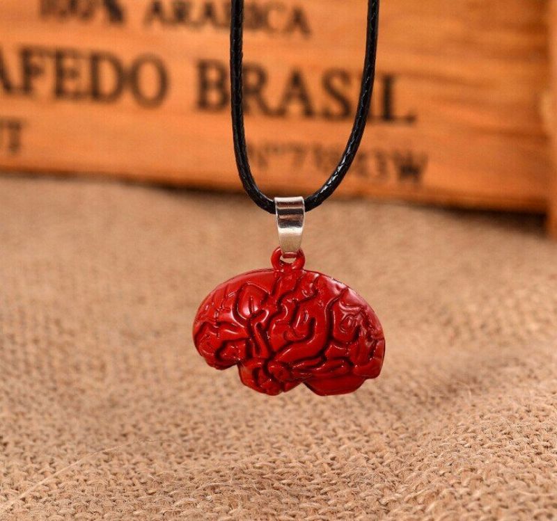 Brain Ogrlica Alloy Drip Red Za Noć Vještica