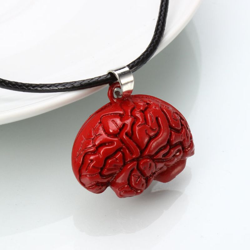 Brain Ogrlica Alloy Drip Red Za Noć Vještica