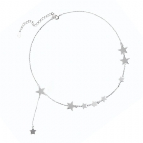 Lucky Star Choker Ogrlica Izvorni Ukrasi Od Sterlinga Sa Zvijezdom Od Sterling Srebra S925 Za Žene Djevojke