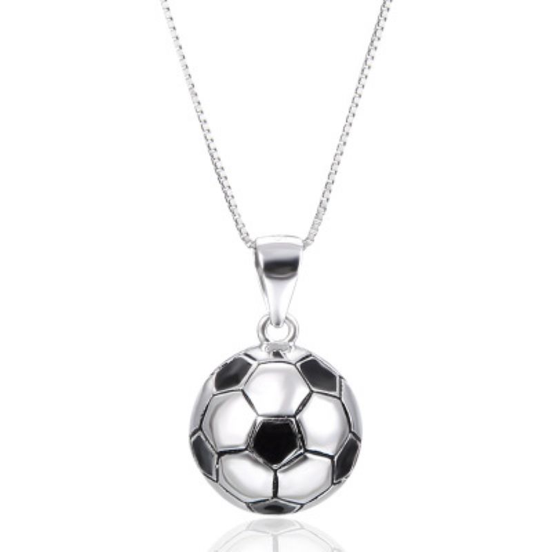 Novi Nogometni Dodaci S925 Sterling Silver Privjesak Za Ogrlicu S Modnim Likovima Moq 1 Kom.