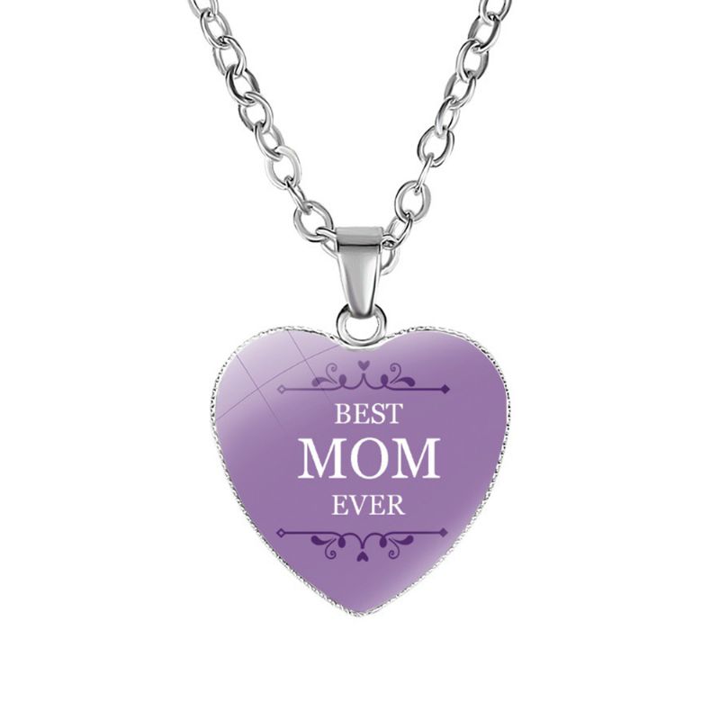 Ogrlica Sa Staklenim Privjeskom Za Majku Podesiva Privjesak U Obliku Srca Za Majčin Dan Božić Rođendan