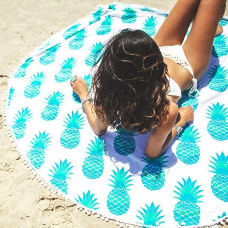 150 cm Krafna Pizza Ananas Tanki Ručnik Za Plažu Od Dakrona Šal Tapiserija