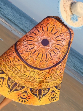 150cm Mandala Print Poliester Ljetni Ručnik Za Plažu Viseći Dekor Tapiserija Deka