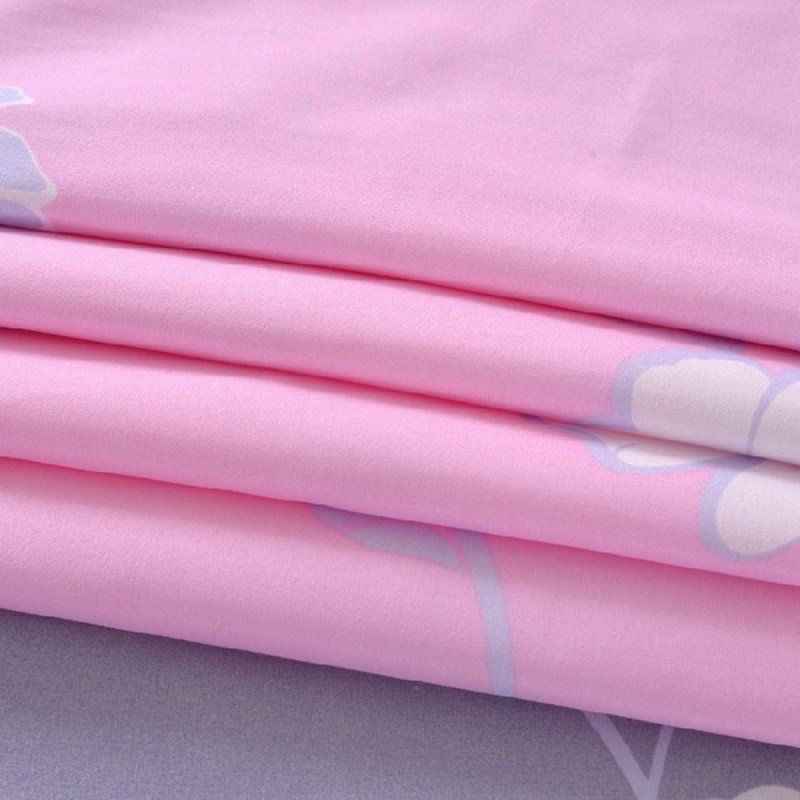3/4pcs Pink Flower Reactive Printing Prekrivač Za Krevet Za Jednu Osobu Za 2 Osobe Queen Size Set Posteljine