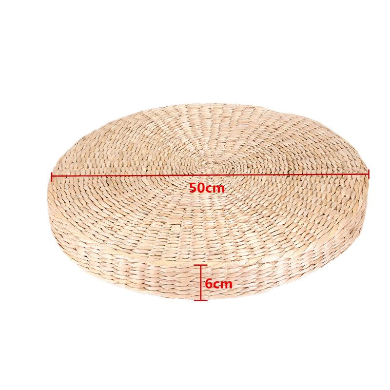 50 X 6 cm Debeo Okrugli Pouf Tatami Podloga Za Meditaciju Od Prirodne Slame Jastuk Podna Prostirka Za Jogu Pletena