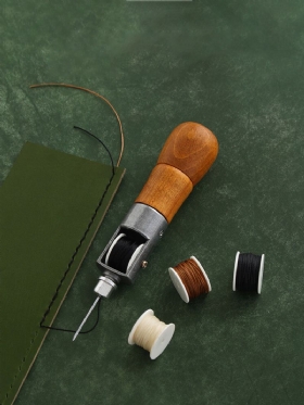 5pcs Drvena Ručka Kožni Diy Komplet Šivaćih Šila Ručni Šivač Profesionalni Ručno Rađeni Šivaći Stroj Set Alata Za Šivanje