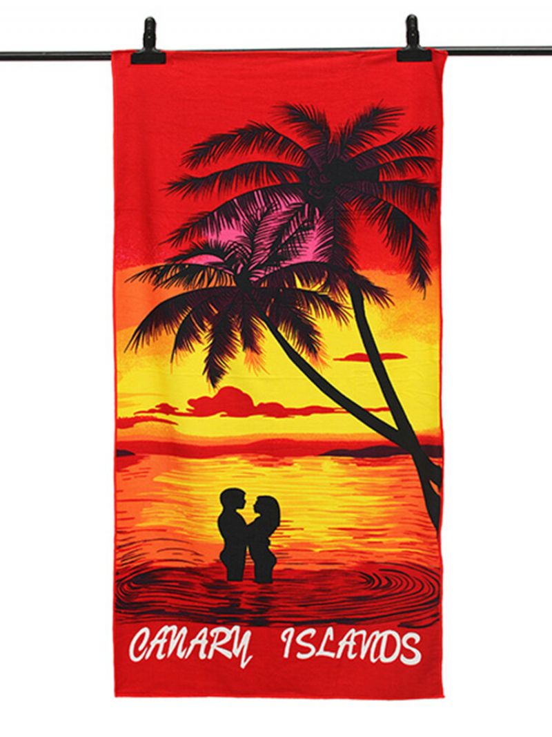 70x150cm Stabla Kokosa Amorous Feelings Brzo Sušeći Ručnici Za Plažu Upijajući Ručnik Za Kupanje Od Mikrovlakana