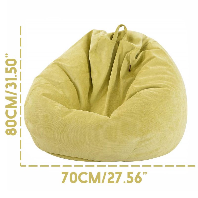70x80cm Pinstripe Corduroy Yellow Bean Bag Presvlake Za Stolice Kućni Dnevni Boravak Unutarnja Velika Bag