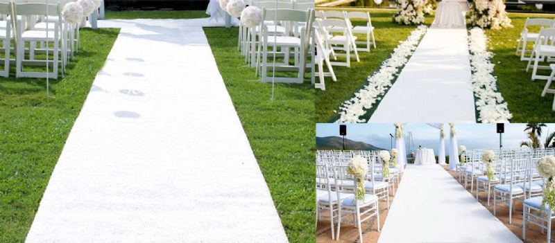 Bijelo Vjenčanje Tepih Prolaz Na Podu Svadbena Svečanost Događaj Za Mladenke 5 Veličina