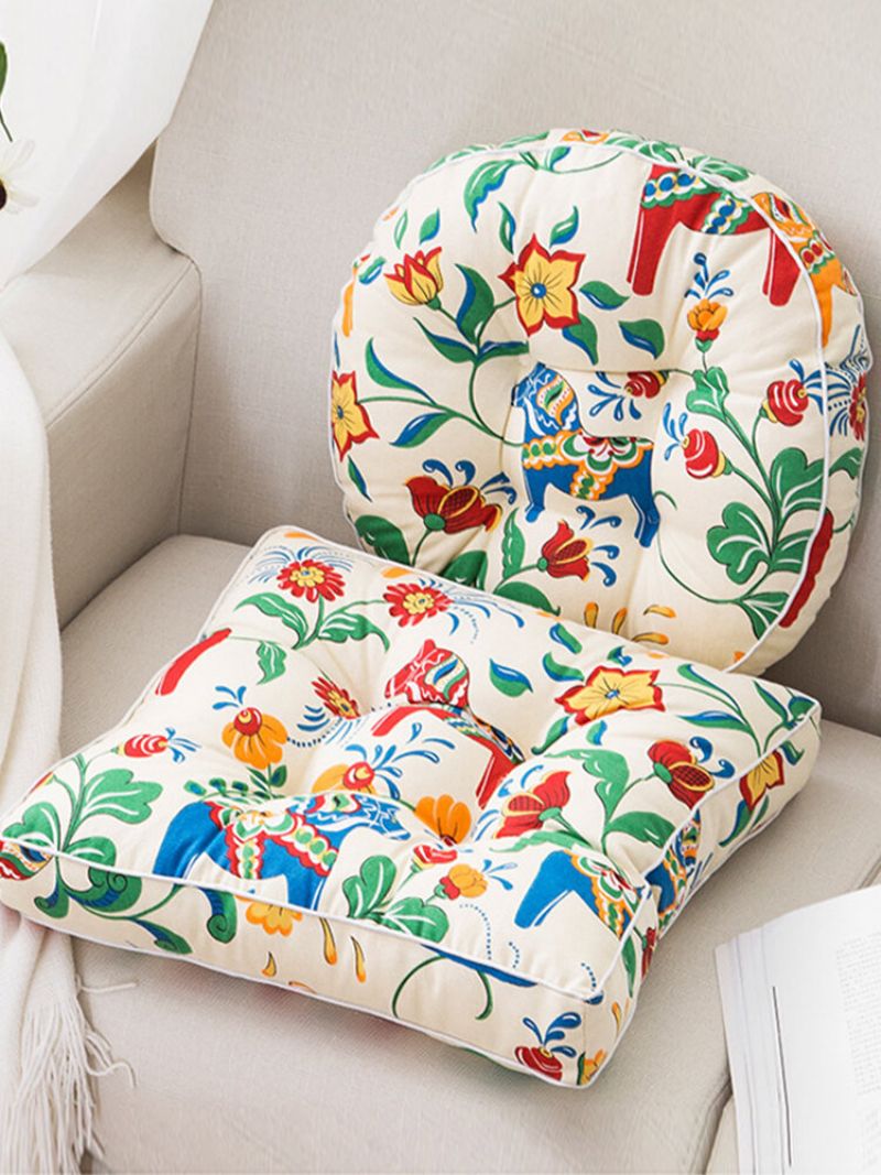 Jastuk Za Sjedalo Od Debljeg Pamučnog Lana Koji Se Može Prati Kvadratni Okrugli Puf Kućni Kauč Za Za Meditaciju