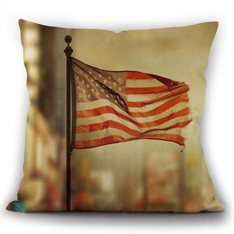Slika Jastuka Za Dan Neovisnosti Amerike Američka Zastava Lanena Jastučnica Navlaka Za Jastuk