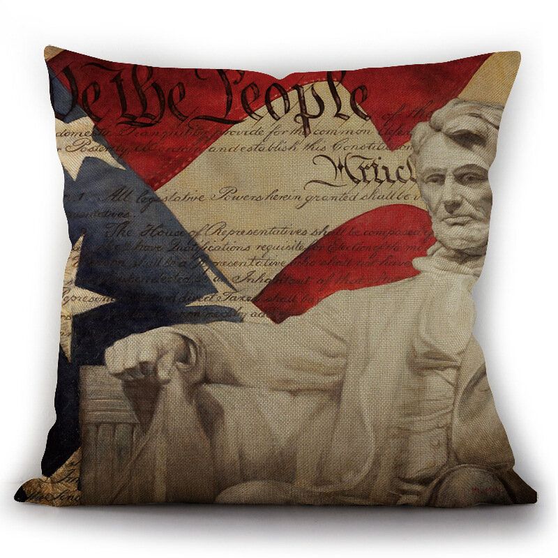 Slika Jastuka Za Dan Neovisnosti Amerike Američka Zastava Lanena Jastučnica Navlaka Za Jastuk
