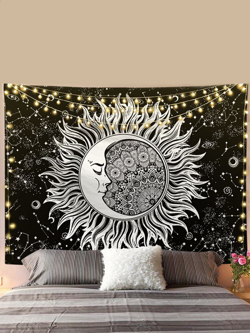 Sun Moon Mandala Uzorak Tapiserija Zidne Viseće Tapiserije Dnevni Boravak Dekoracija Spavaće Sobe