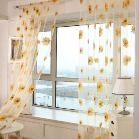 Zavjesa Od Sunca I Cvijeta Prozirna Ploča Prozor Pregrada Za Sobu Za Uređenje Doma