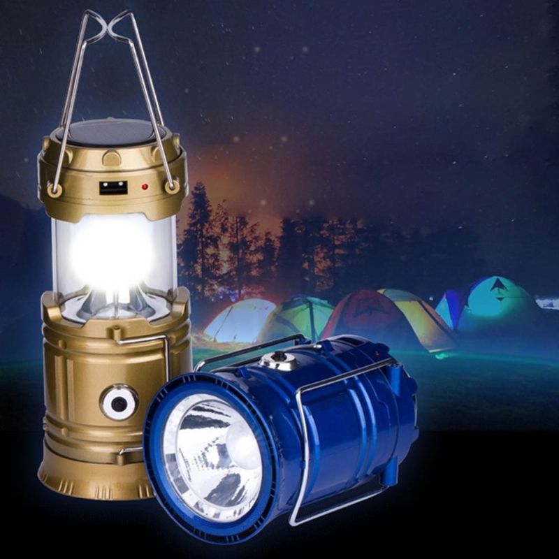 Rastezljiva Osvijetljena Svjetiljka Za Kampiranje I Planinarenje Na Otvorenom Višenamjenska Za S Uklonjivom Kukom Dva Načina Punjenja Svjetla