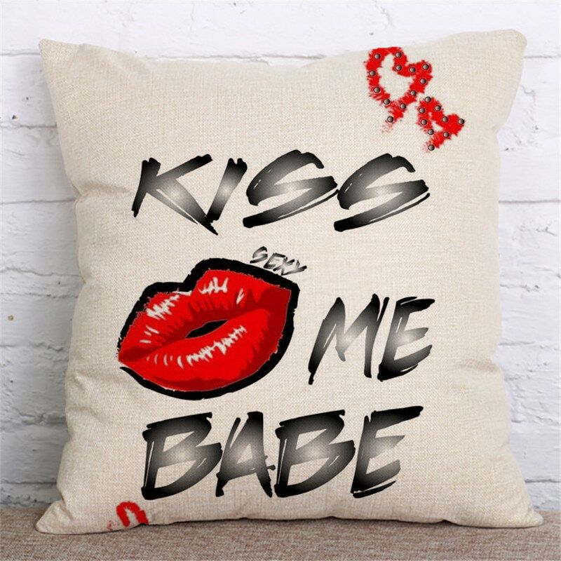 Kiss Me Baby Rolling Stones Crveni Uzorak Usana Jastučnica Stolica Oko Struka