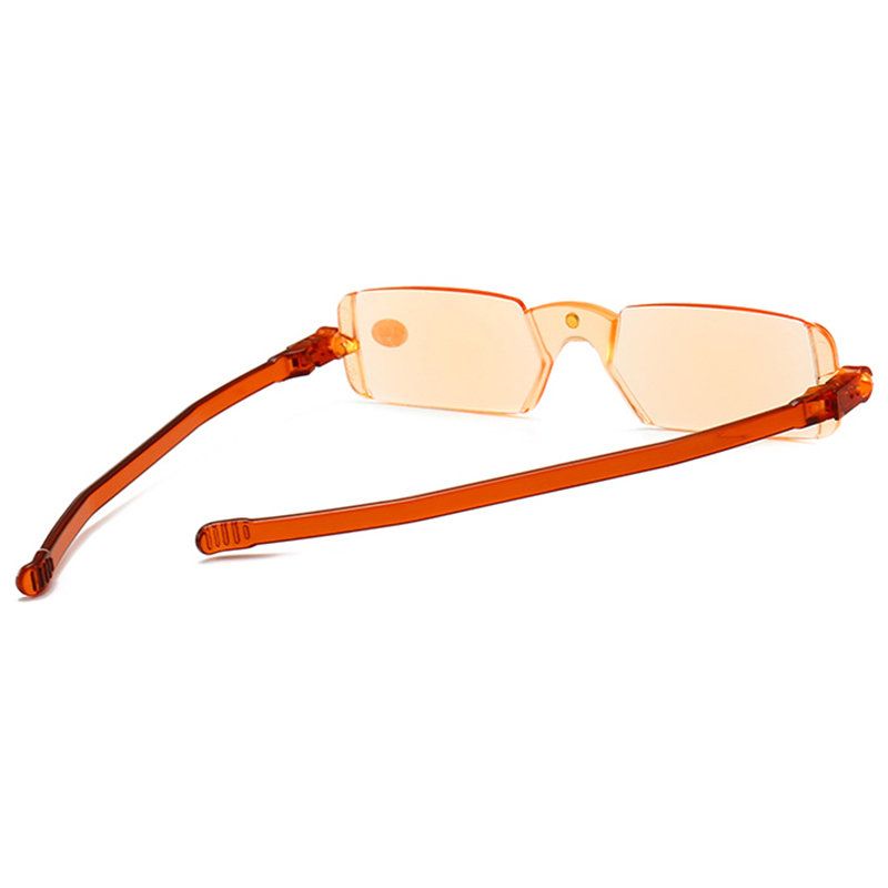 Muškarci Žene Nove Sklopive Rotirajuće Anti-plave Prijenosne Modne Prozirne Naočale Za Čitanje Bez Okvira