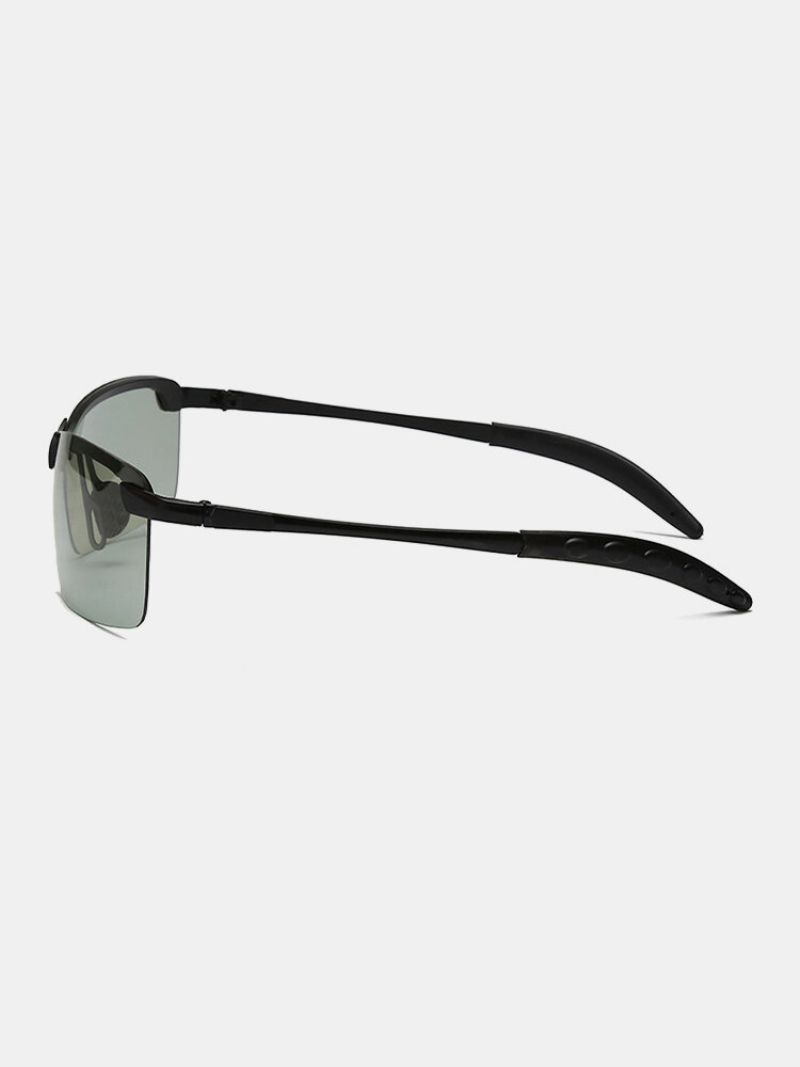 Muške Metalne Četvrtaste Poluokvirne Pametne Polarizirane Sunčane Naočale Protiv Uv Zračenja Koje Mijenjaju Boju