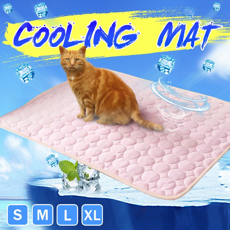 Rashladna Podloga Za Pse Pet Cat Chilly Summer Cool Bed Pad Jastuk Indoor Seat Ice Silk Mat Deka Za Kućne Ljubimce