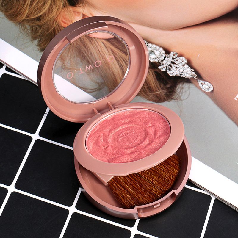 Rose Makeup Blush Dugotrajno Rumenilo Za Lice Lako Se Boji Posvjetli Fini Puder U Prahu Breskvasto