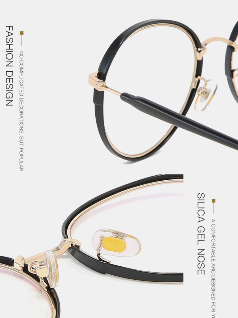 Unisex Metalni Veliki Okrugli Okvir Ležerne Anti-plave Naočale Za Vanjsku Upotrebu