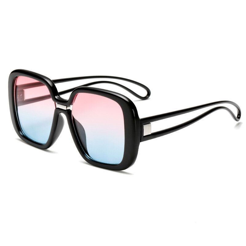 Unisex Retro Big Box Nove Sunčane Naočale Kontrastne Boje Za Žene