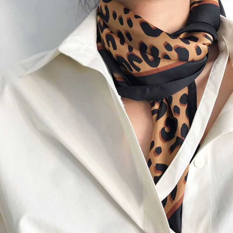 Ženski Šal Svileni Proizvodi Ukrasni Kvadratni Šal Leopard Šal