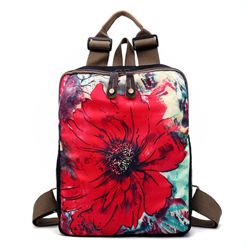 Brenice Cowhide National Flower Handbags Višenamjenske Torbe Za Rame Ruksak