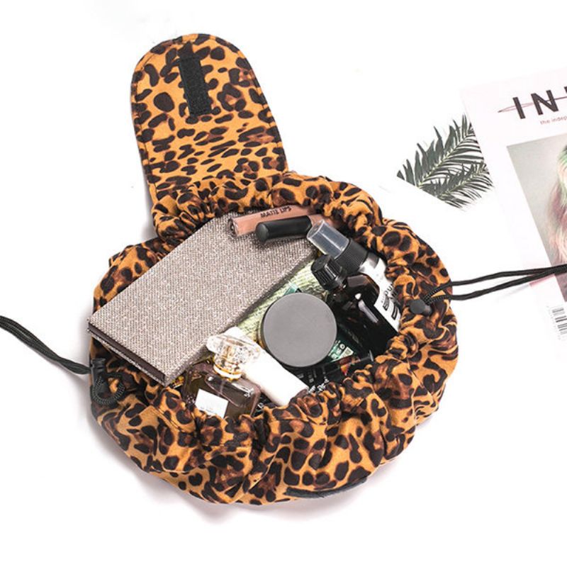 Leopard Print Lazy Makeup Bag Prijenosna Putna Torba Za Pohranu Za Velikog Kapaciteta S Uzicom