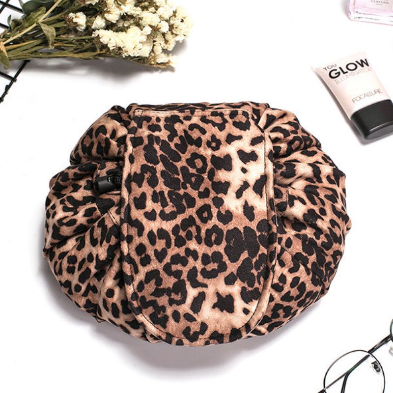 Leopard Print Lazy Makeup Bag Prijenosna Putna Torba Za Pohranu Za Velikog Kapaciteta S Uzicom