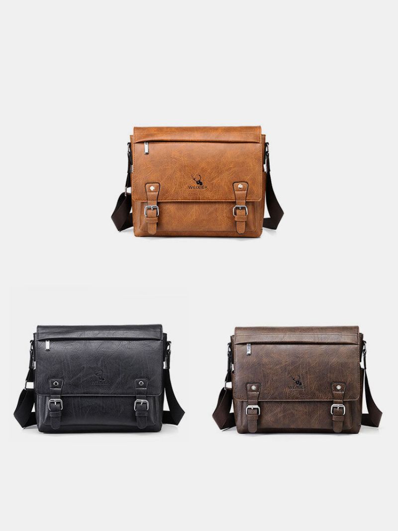 Menico Muška Vintage Ležerna Torba Na Jedno Rame Od Umjetne Kože