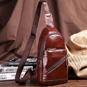 Muška Puna Vintage Torba Za Prsa Od Goveđe Kože Za Preko Ramena