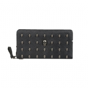 Ženska Torbica Vintage Punk Torba S Lubanjom Ženski Novčanici Od Pu Kože Duga Putna Clutch