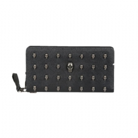 Ženska Torbica Vintage Punk Torba S Lubanjom Ženski Novčanici Od Pu Kože Duga Putna Clutch