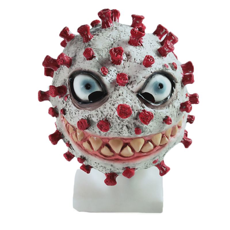 2023 Coronavirus Latex Maska Halloween Horror Dressup Weird Dress Up Hood