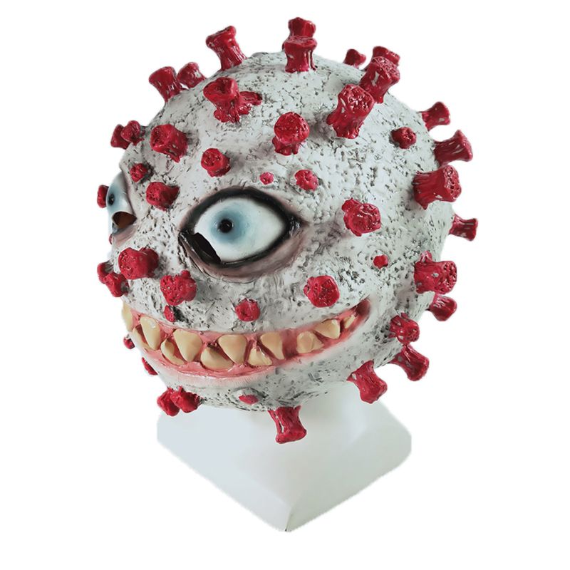 2023 Coronavirus Latex Maska Halloween Horror Dressup Weird Dress Up Hood