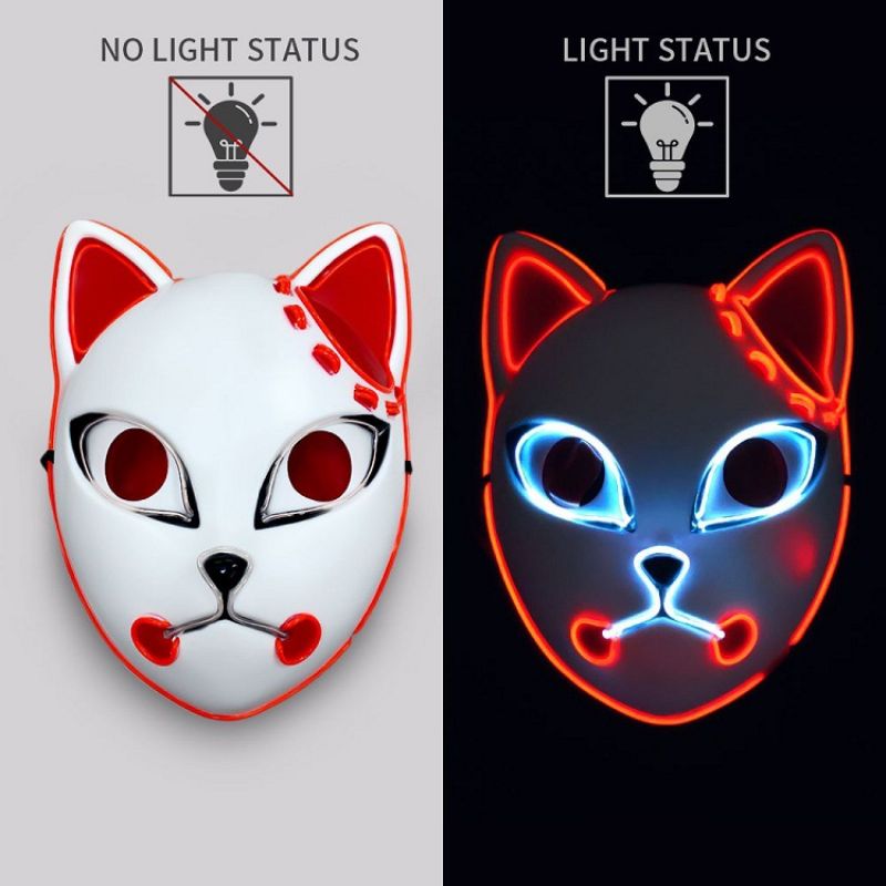 Blade Svjetleća Maska El Žičana Led Mačka Za Lice Rekviziti Za Noć Vještica