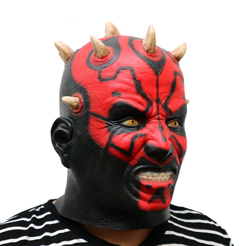 Darth Maul Deluxe Maska Za Odrasle Preko Glave Od Lateksa Prilagođeni Dodaci Za Horor Za Noć Vještica