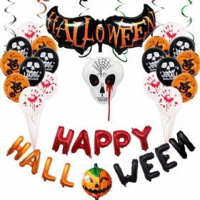 Halloween Balloons Set Spoof Skull Party Decoration Balon Od Aluminijske Folije Happy Letters Ukrasni