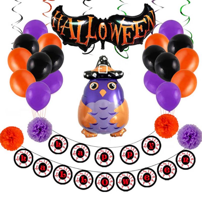 Halloween Balloons Set Spoof Skull Party Decoration Balon Od Aluminijske Folije Happy Letters Ukrasni