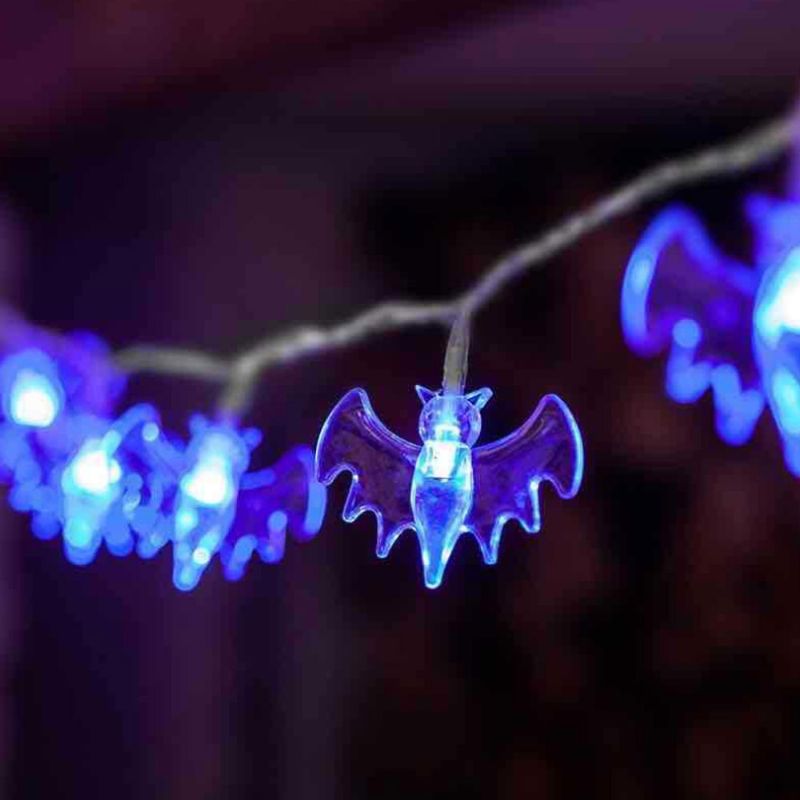 Halloween Šišmiš 20 Led Svjetiljka Ghost Festival Triler Party String Light Bar Dvorišna Ukrasna Svjetla